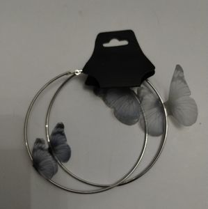 Butterfly Hoop earrings